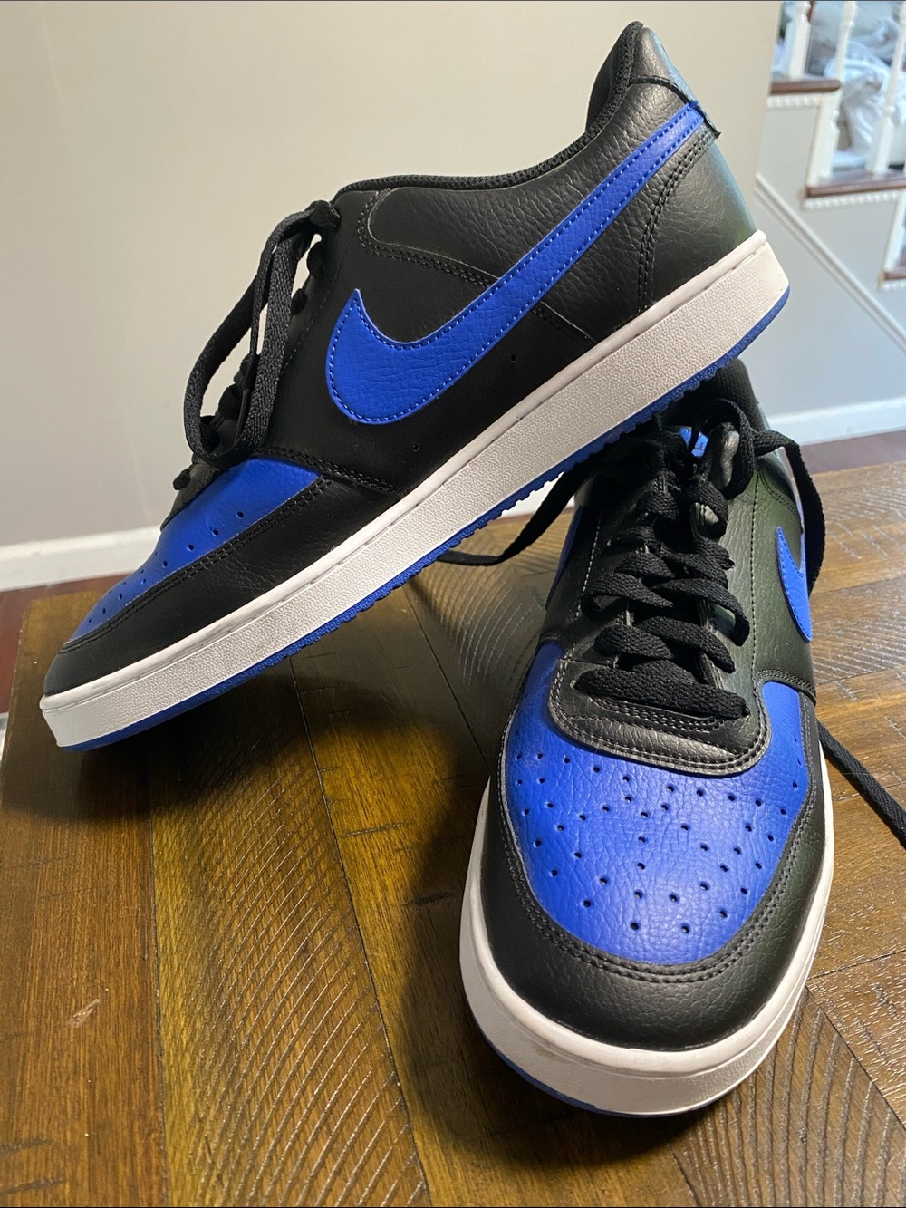 Nike Men’s Court Vision Low Black Game Royal Shoes